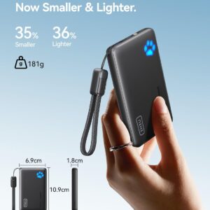 INIU Portable Charger, Ultra Slim 10000mAh 45W PD Power Bank, Fast Charging Mini Battery Pack, Travel Trip Accessories Ship Essentials for College Students Travelers Teen Boys Girls, Blue