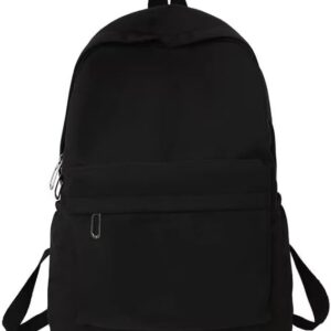 YXQSED School Backpack Womens, Causal Travel School Bags for Teenage Girls Lightweight Rucksack Water Resistant Bookbag for College Womens Mens Black