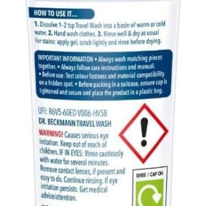Dr. Beckmann Travel Wash | Clean laundry ON THE GO | up to 20 washes | 100ml