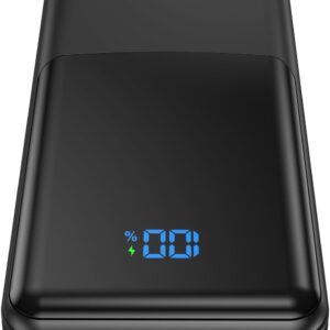 Coblob Power Bank 27000mah, Powerbank Fast Charging with Usb C, External Battery Pack, Mobile Phone Portable Charger with LED Display, PD 3.0 QC 4.0 Charging Bank with 3 Outputs & 2 Inputs (Black)