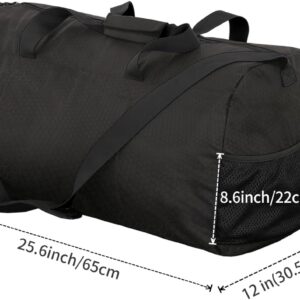 Eono 90L Foldable Travel Duffle Bag Hold All Travel Luggage Bag Holiday Bag with Multi-Pockets for Women Men (Black)