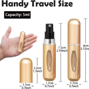 4PCS 5ml Perfume Atomiser Refillable Bottles Portable Mini Spray Travel Bottle Easy to Refill Empty Atomizer Bottle for Purse Handbag Pocket Luggage,Bright Color