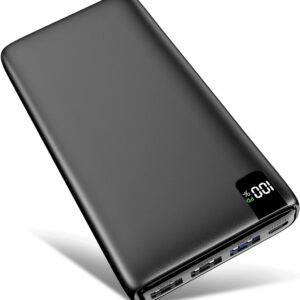 Portable Charger Power Bank 26800mAh – Riapow 22.5W Fast Charging Portable Phone Charger with 4 USB Outputs & LED Display, External Battery Pack for IPhone 17 16 15 14 13 12 Pro Max
