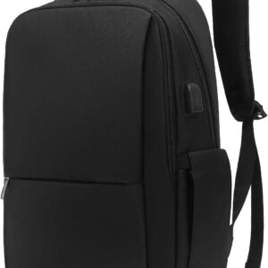 Laptop Backpack, Business Travel Backpack with Charging Port, Water Resistant Laptop Rucksack, Anti-Theft Backpack for Men Women, Fits 15.6-inch Laptop School Bag