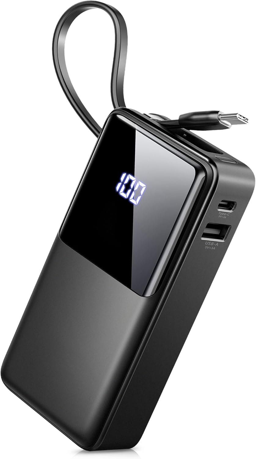 Power Bank High-Speed Charging 10000mAh, Portable Charger Dual Current Mode Phone Battery Pack with USB-C Input & Output, PowerBank Triple 3A for iPhone 16 15 14 Pro Max iPad Samsung Xiaomi Android