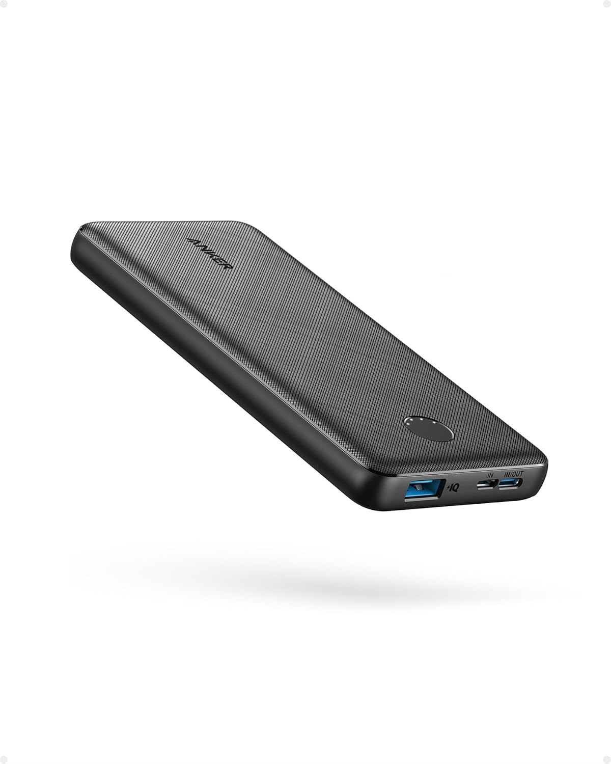 Anker Power Bank, Compact Portable Charger (PowerCore 10K) 10,000mAh Battery Pack with PowerIQ Charging Technology and USB-C for iPhone 17, iPad, Samsung Galaxy, Pixel, and More