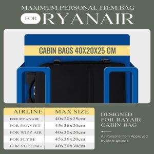 Hayayu Cabin Bags 40x30x20 for Ryanair Underseat Carry-ons Bag Hand Luggage Bag Travel Backpack Cabin Size 22L