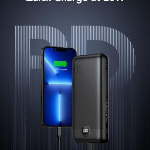 VEGER Power Bank Fast Charging,30000mAh Portable Charger PD 20W USB C Battery Pack with 4 Outputs & 2 Inputs Compatible with iPhone/iPad/Smartphones Tablet and More