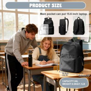Lightweight School Travel Water Resistant Rucksack Backpack, Laptop Casual Daypack College Secondary School Bags Bookbag for Teenage Girls Boys Women Men