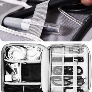 HCFGS Travel Cable Organiser Bag, Electronics Accessories Organizer Bag, Universal Carry Travel Gadget Bag for Cables, Power Bank,USB Drive, Charger Hard Disk (Black)