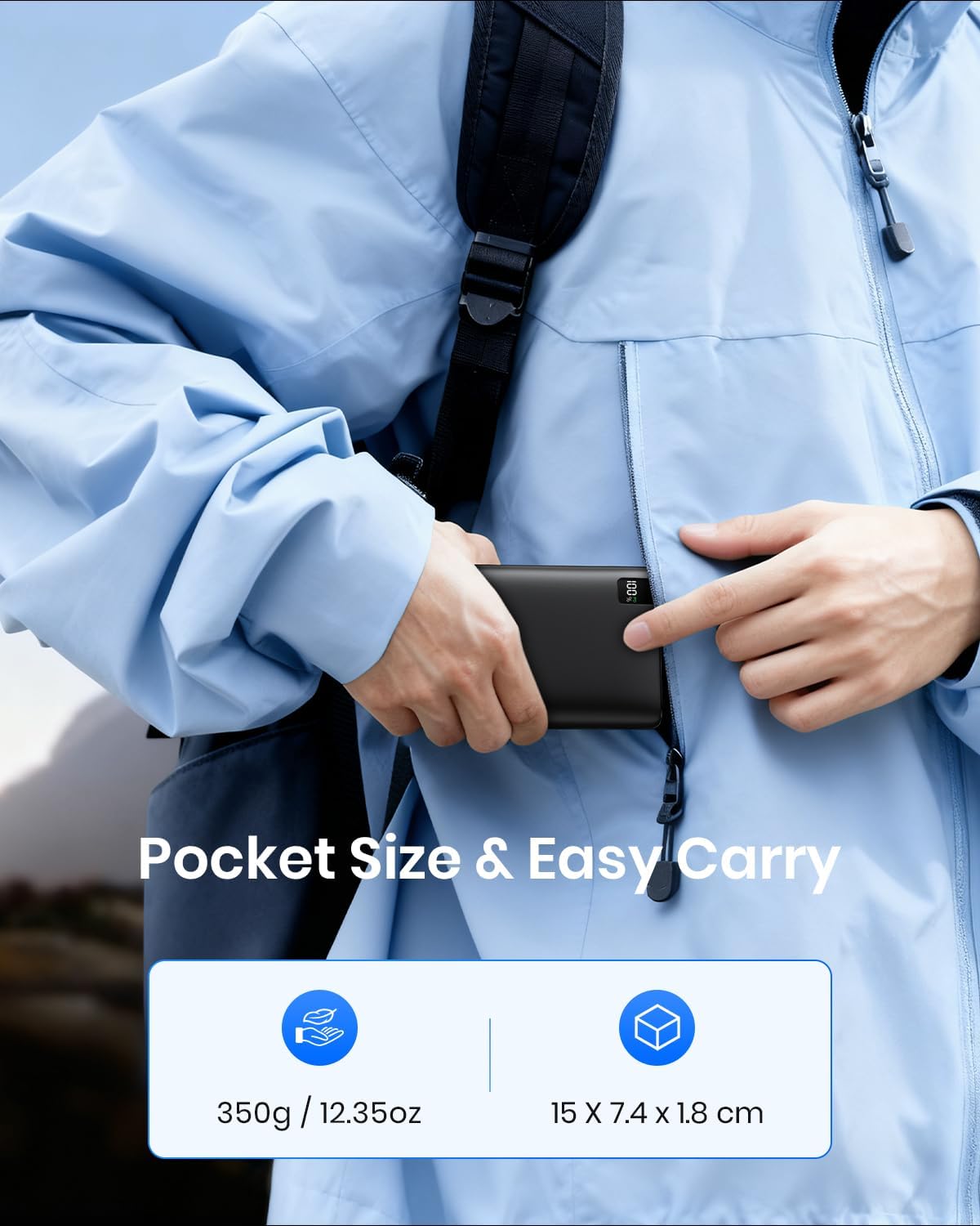 Portable Charger Power Bank 26800mAh - Riapow 22.5W Fast Charging Portable Phone Charger with 4 USB Outputs & LED Display, External Battery Pack for IPhone 17 16 15 14 13 12 Pro Max - Image 7