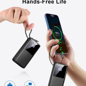 Power Bank High-Speed Charging 10000mAh, Portable Charger Dual Current Mode Phone Battery Pack with USB-C Input & Output, PowerBank Triple 3A for iPhone 16 15 14 Pro Max iPad Samsung Xiaomi Android