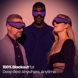 Manta Pro Sleep Mask – 100% Light Blocking Sleep Mask for Side Sleepers, Breathable and Comfortable for Sleep/Travel/Nap/Shift Work