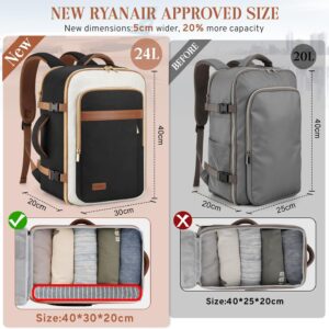 ETRONIK for New Ryanair Cabin Bags 40x30x20 Underseat, 24L Travel Backpack Cabin Size Hand Luggage Bag, Wizzair Water Resistant Carry on Bag, 15 inch Laptop Rucksack Backpack for Ryan Air, Easyjet