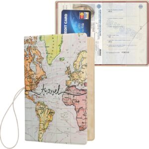 kwmobile Passport Holder Protective Cover – PVC and Plastic Passport Cover for Men and Women – Essential Travel Accessory – Red/White/Grey