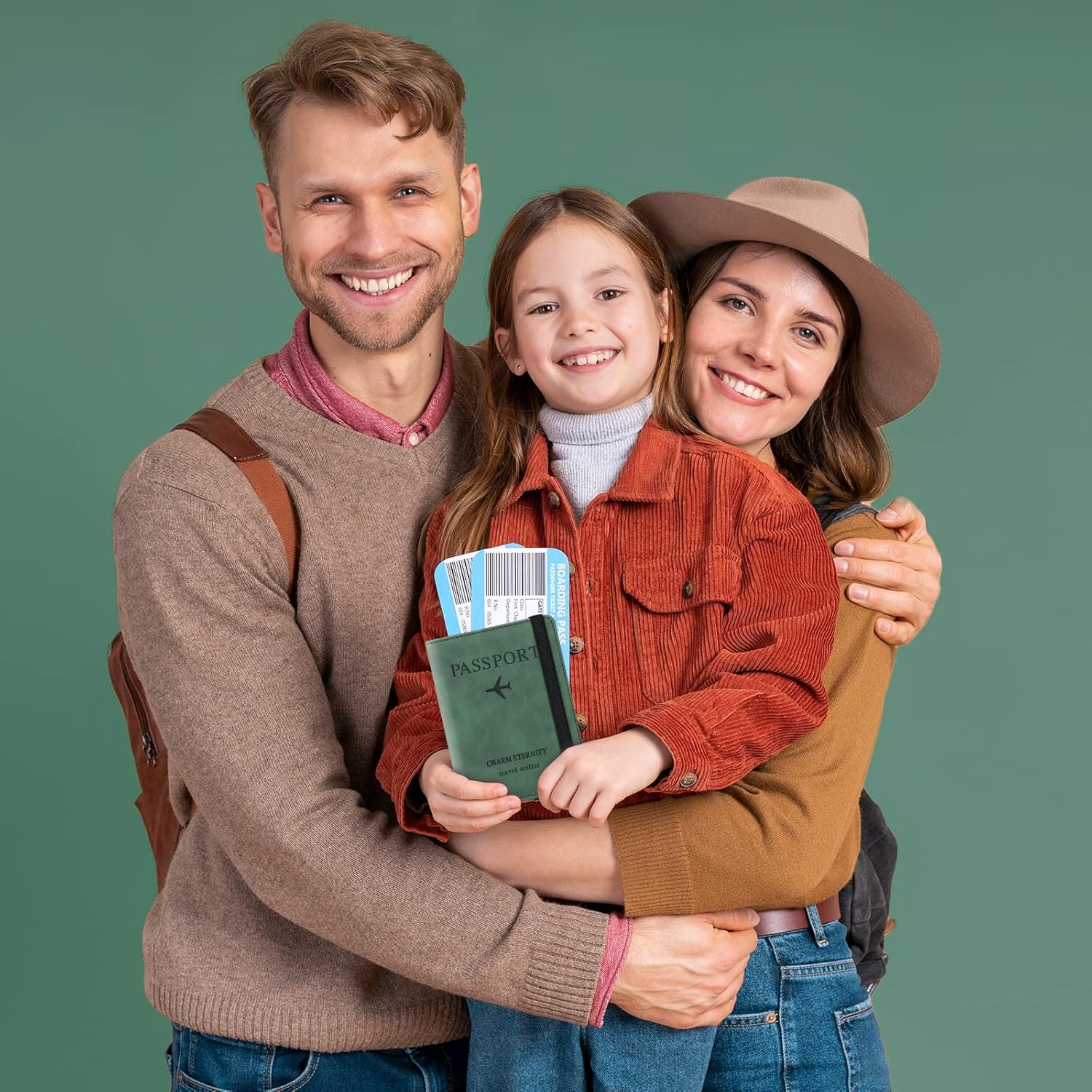 Cooja Passport Holder Cover Travel Wallet Organiser, Passport Case with RFID Blocking, PU Leather Travel Document Holder for Men&Women Travel Accessories (Green) - Image 7