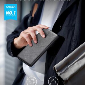 Anker Power Bank, Compact Portable Charger (PowerCore 10K) 10,000mAh Battery Pack with PowerIQ Charging Technology and USB-C for iPhone 17, iPad, Samsung Galaxy, Pixel, and More