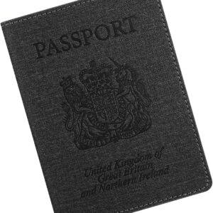 Cinocratic RFID Blocking Passport Holder Cover & Travel Wallet – PU Leather Organiser for Credit Cards, Boarding Pass and ID Cards | Travel Accessories for Men&Women (Black)