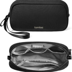 tomtoc Cable Organiser Bag Travel Pouch Water Resistant Accessory Bag Cord Organiser for Essentials, Tech Pouch Accessories Carry Storage for Power Bank, Charger, Airpods, USB, Pocket 3, Daily Items