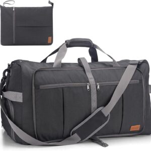 Upeelife Large Foldable Travel Duffle Bag, 125L Waterproof Holdall Luggage Bags with Shoe Compartment, Lightweight Weekend Overnight Sports Gym Bag for Men Women