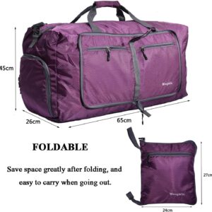 ehsbuy 60L Foldable Travel Duffle Bags for Men Women Large Holdall Waterproof Overnight Weekend Bags for Gym Luggage