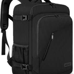 WENIG Ryanair Cabin Bags 40x30x20 Underseat 24L Small Travel Backpack Cabin Size Rucksack for Plane Hand Luggage Backpack Flight Bag Ryan Air Cabin Bag Fit 14 Inch Laptop with USB Charging Port-Black