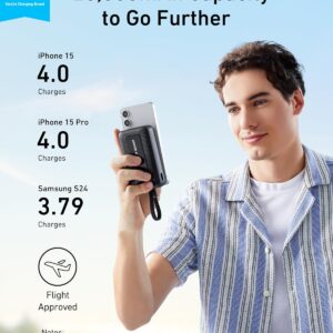 Anker Zolo Power Bank(2025 Upgrade), 20,000mAh 30W High-Speed Portable Charger with Built-In USB-C Cable, Battery Pack For iPhone 17/17 Air/17 Pro/17 Pro Max/16/15 Series, Galaxy, and More