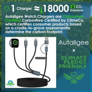 Upgraded 3 in 2 Multi Charger Cable for Apple Watch iWatch Charger Travel Essentials Multi Fast Charging Cable Compatible with iWatch Ultra/SE/10/9/8/7/6/5/4/3/2, for RGB Cable